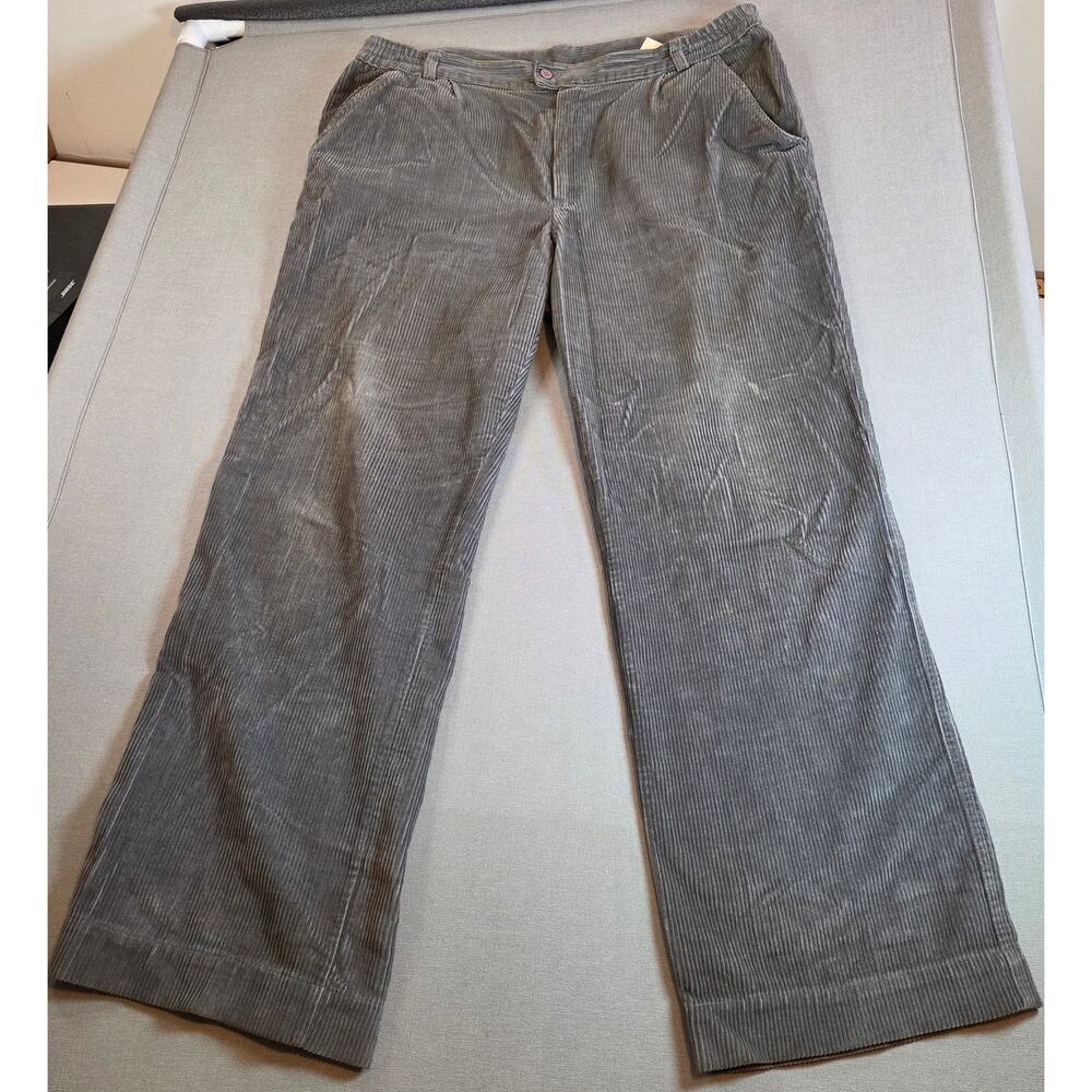 Vintage 1980s LL Bean Corduroy Pants Gray 38x30 Made in Hong Kong